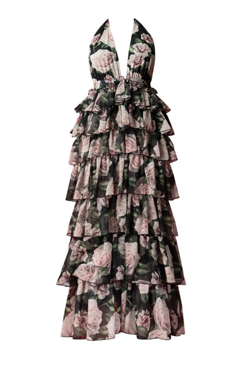 florentina maxi dress Florentina Maxi Dress Ivory/Coral / XS