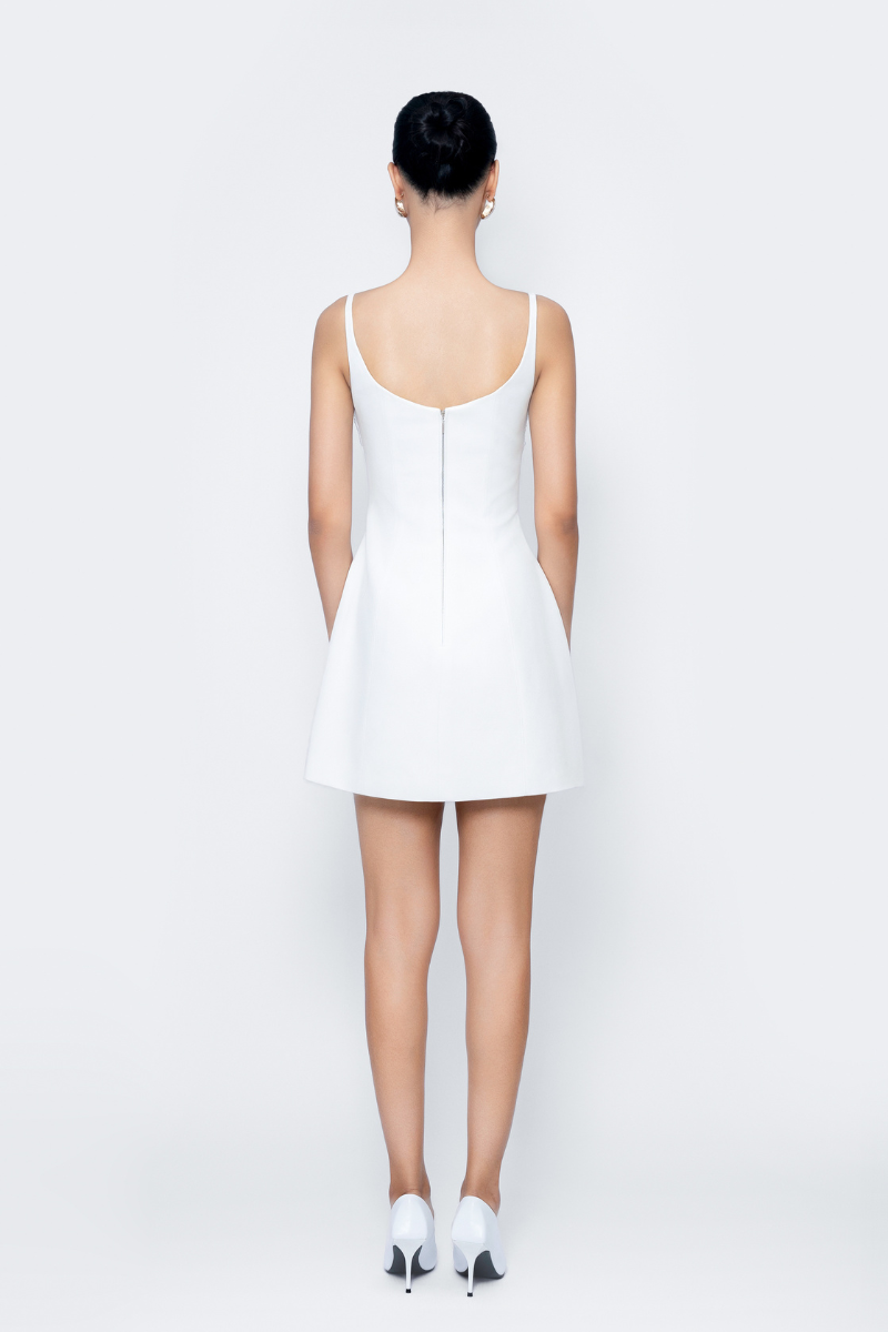 MURMURING MINI DRESS IN WHITE - CULT MIA