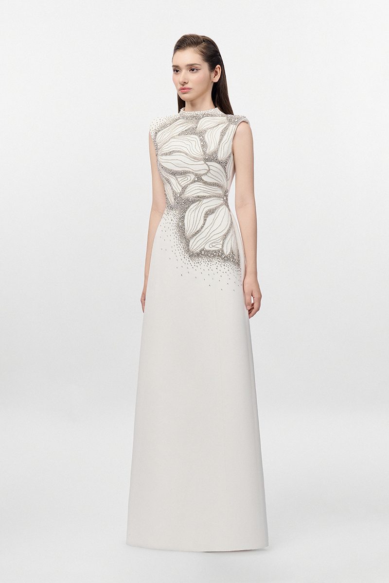 HIGH NECK SLEEVELESS A-LINE DRESS - CULT MIA