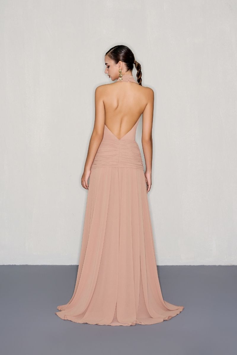 GOLD JEWELED EMBELLISHMENT GOWN - CULT MIA