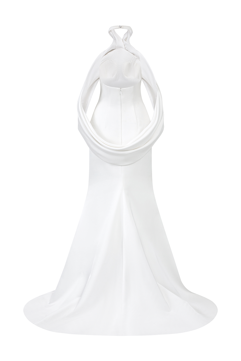 OPEN SHOULDER CROSS-OVER FLAP DRESS - CULT MIA