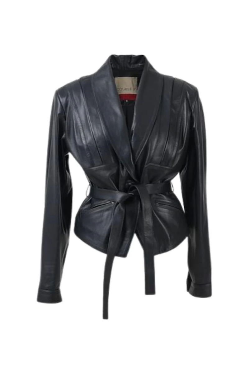 DAMIEN LEATHER JACKET IN BLACK | CULT MIA | Double A DAMIEN LEATHER JACKET IN BLACK | CULT MIA | Double A