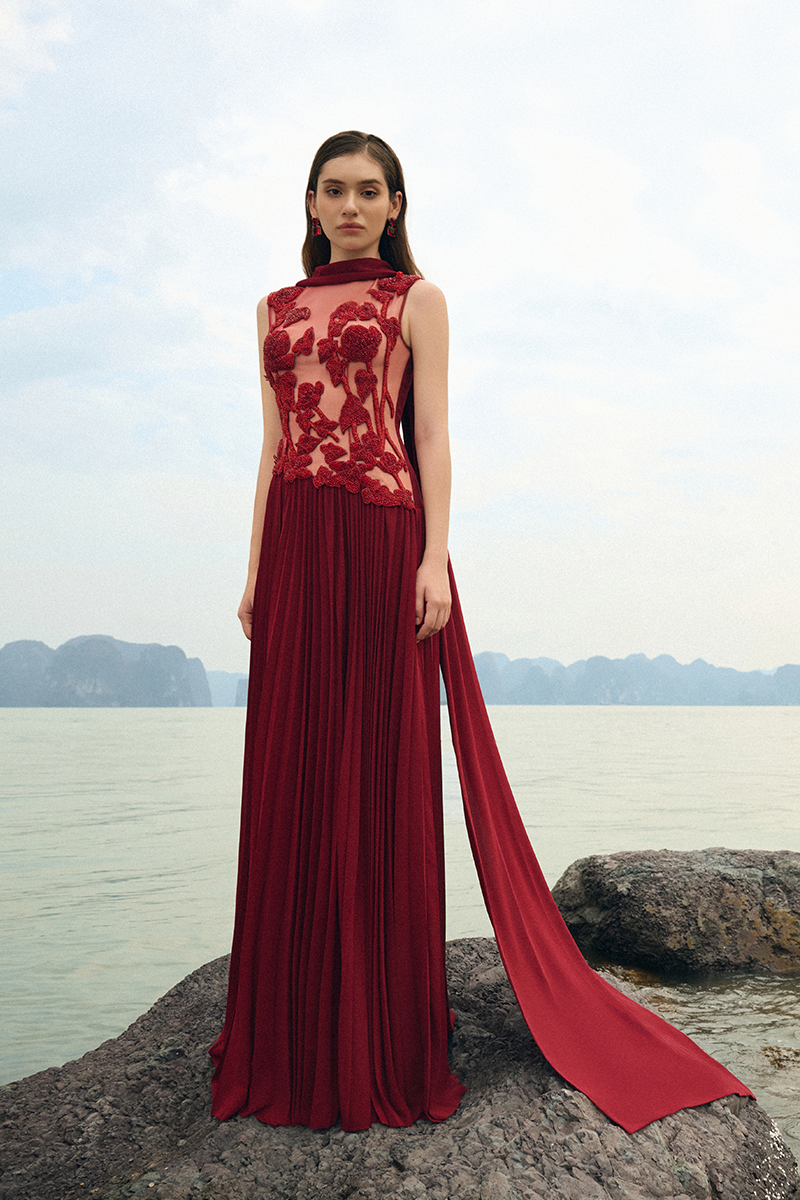GRAINY CHIFFON GOWN - CULT MIA