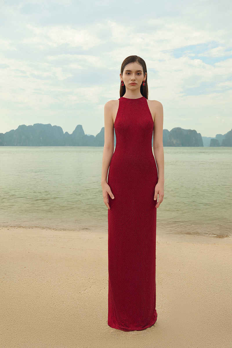 GLITTER STRETCH GOWN - CULT MIA