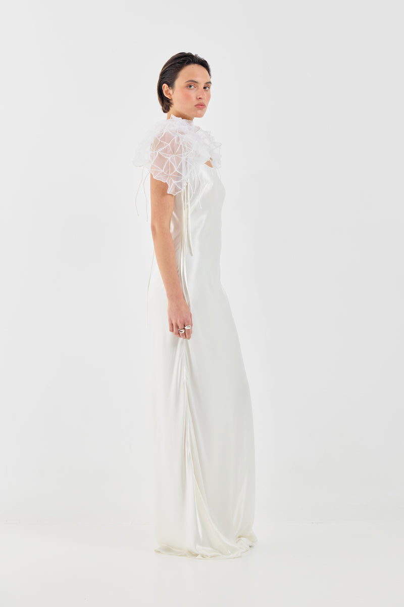 SOPHIE DRESS IN OYSTER WHITE - CULT MIA