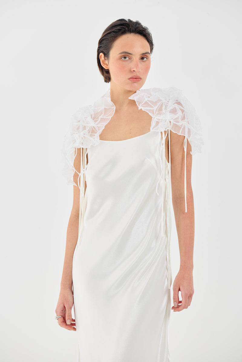 SOPHIE DRESS IN OYSTER WHITE - CULT MIA