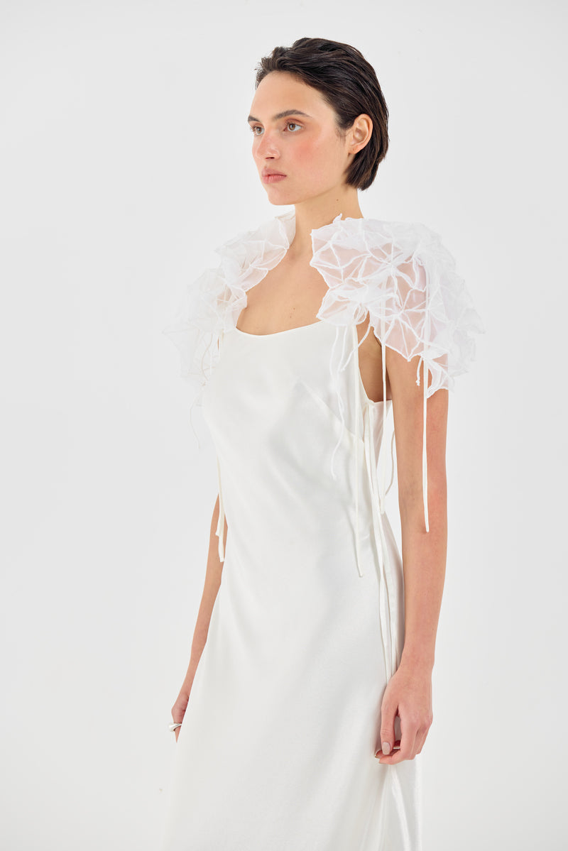 SOPHIE DRESS IN OYSTER WHITE - CULT MIA