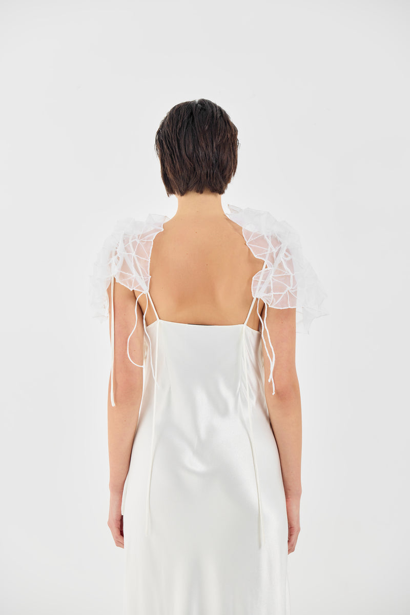 SOPHIE DRESS IN OYSTER WHITE - CULT MIA