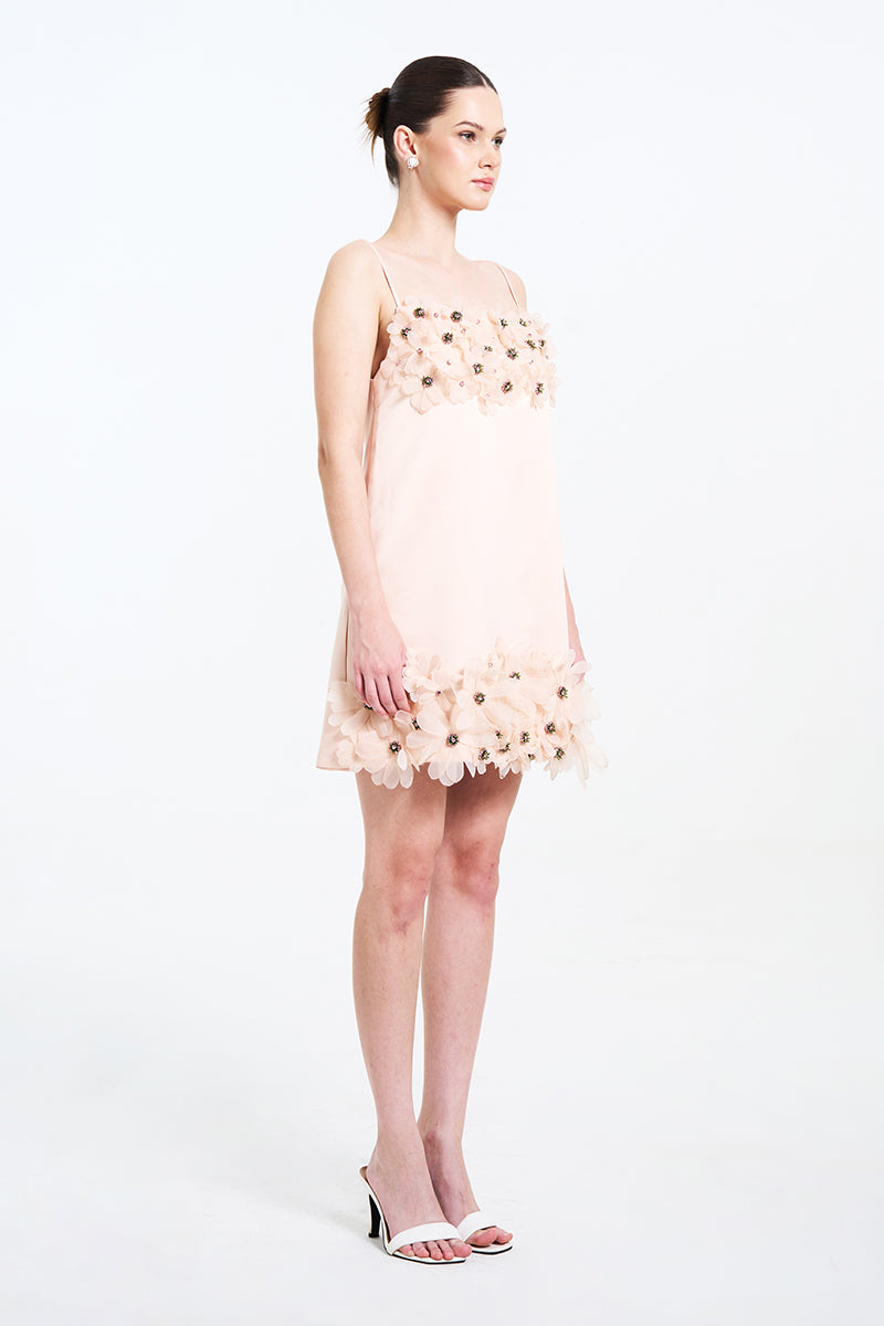 ALIA NOON MINI DRESS IN PEACH - CULT MIA