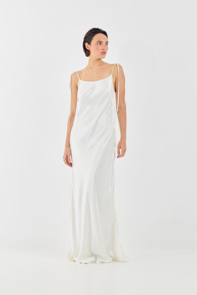 SOPHIE DRESS IN OYSTER WHITE - CULT MIA