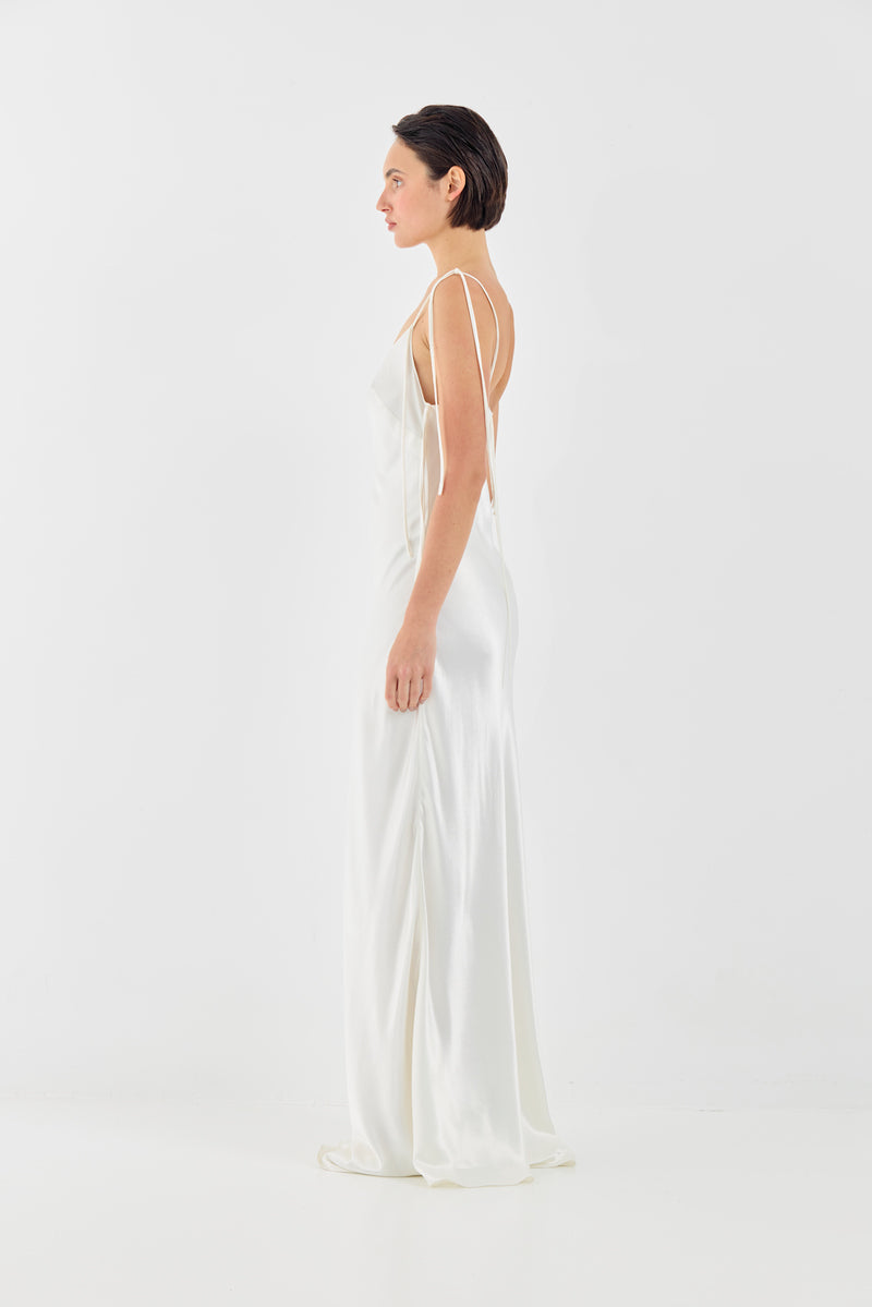 SOPHIE DRESS IN OYSTER WHITE - CULT MIA