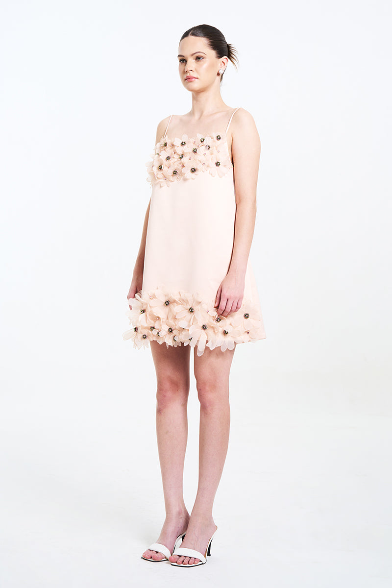 ALIA NOON MINI DRESS IN PEACH - CULT MIA
