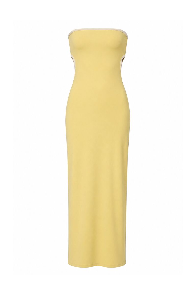 MAMBO MAXI DRESS IN GIALLO CHIARO | CULT MIA