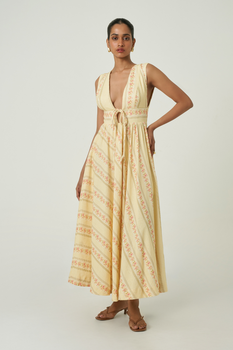 SOLEIL MIDI DRESS IN FLORAL TRAIL - CULT MIA