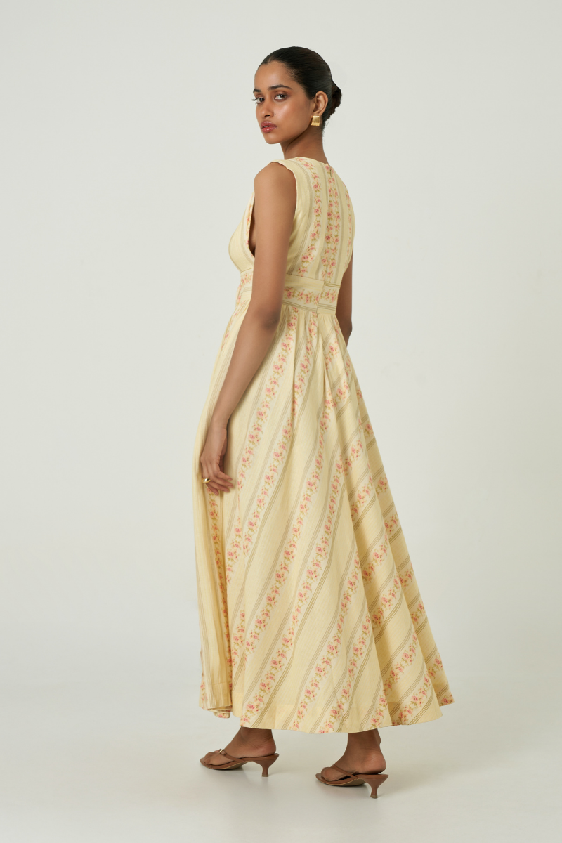 SOLEIL MIDI DRESS IN FLORAL TRAIL - CULT MIA