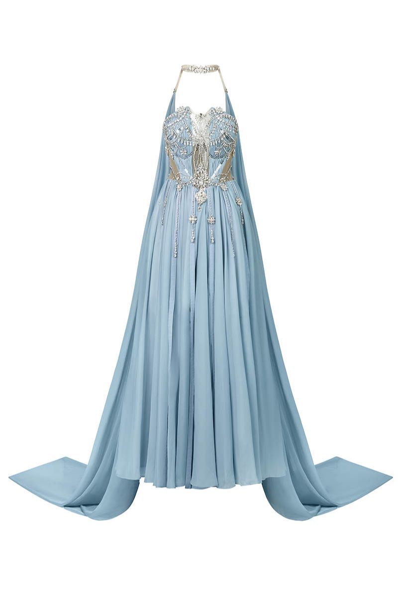 VENUS GOWN IN BLUE | CULT MIA | HACCHIC COUTURE VENUS GOWN IN BLUE | CULT MIA | HACCHIC COUTURE