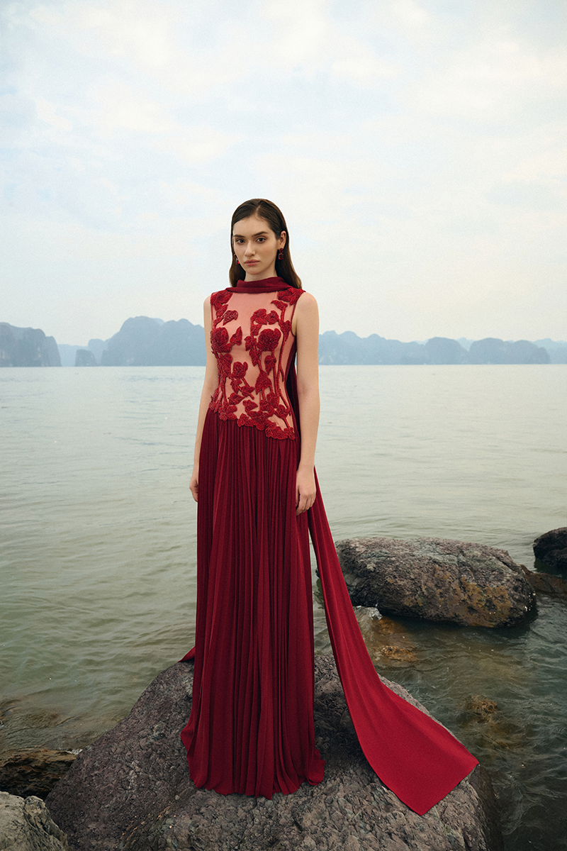 GRAINY CHIFFON GOWN - CULT MIA