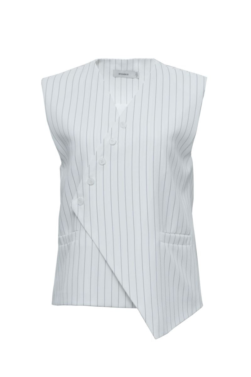 VIVIEN TAILORED WHITE WAISTCOAT - CULT MIA