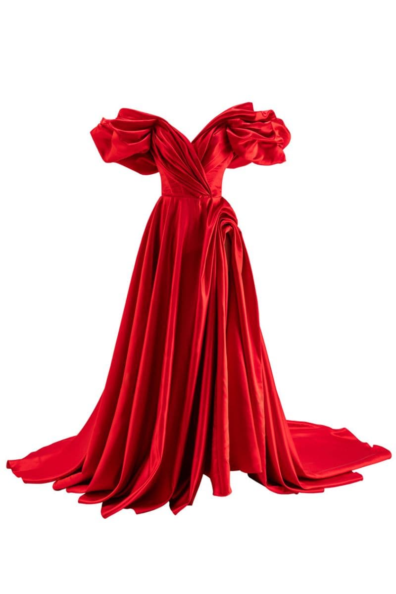 Monetre Red Volume Sculpted Gown | Cult Mia Monetre Red Volume Sculpted Gown | Cult Mia
