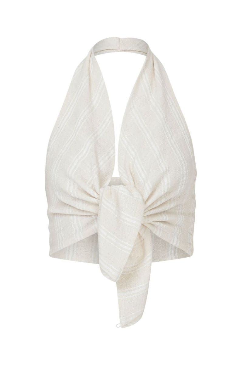 DENIZ WHITE STRIPED TOP - CULT MIA