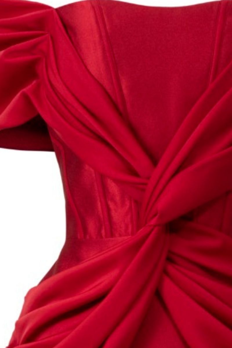 JAIME TAFFETA CORSET MIDI DRESS - CULT MIA