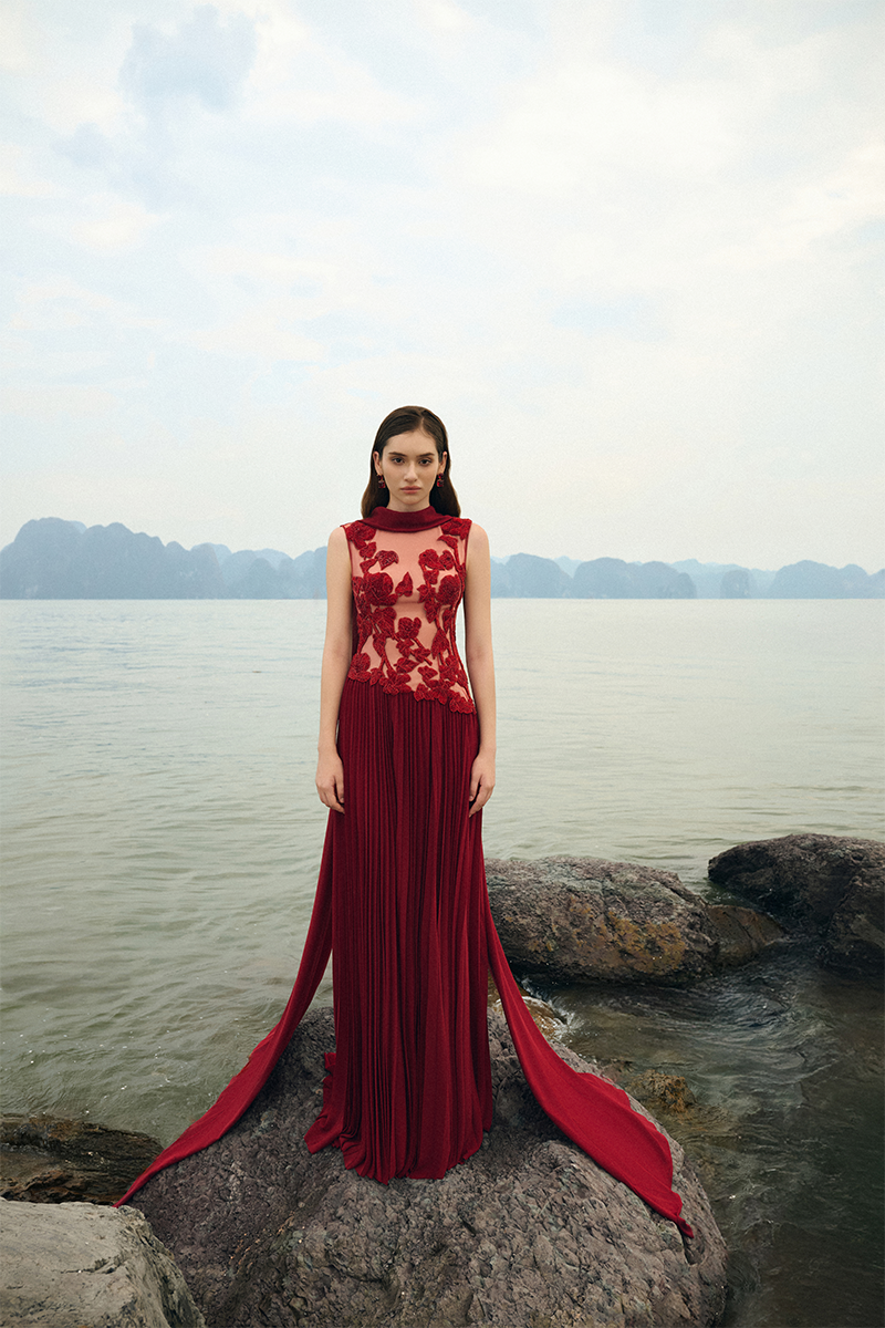 GRAINY CHIFFON GOWN - CULT MIA