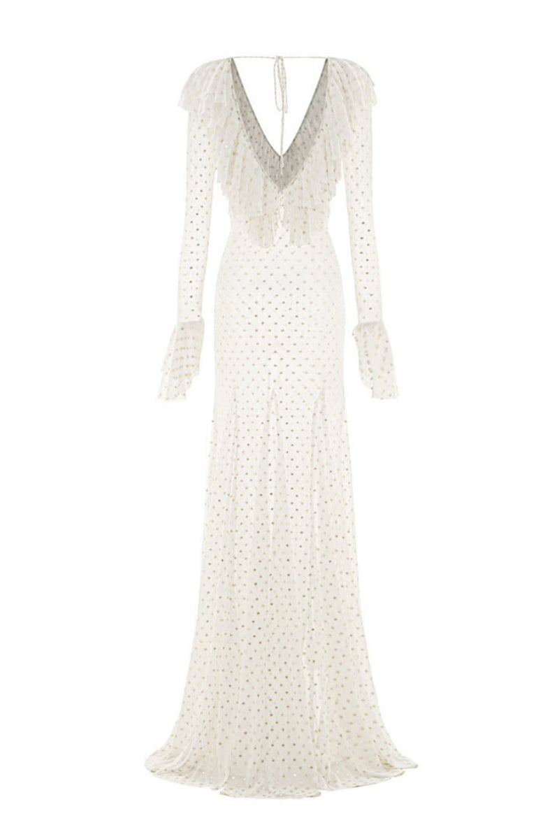 long sleeve mesh dress white MERMAID MESH DRESS IN WHITE | CULT MIA
