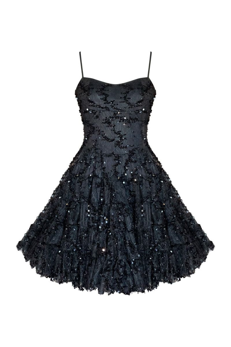 betsey johnson black sequin dress Vintage Fully Sequined Stretchy tight Evening party 1990's, Y2K Satin/100% Polyester Betsey Johnson gold label black
