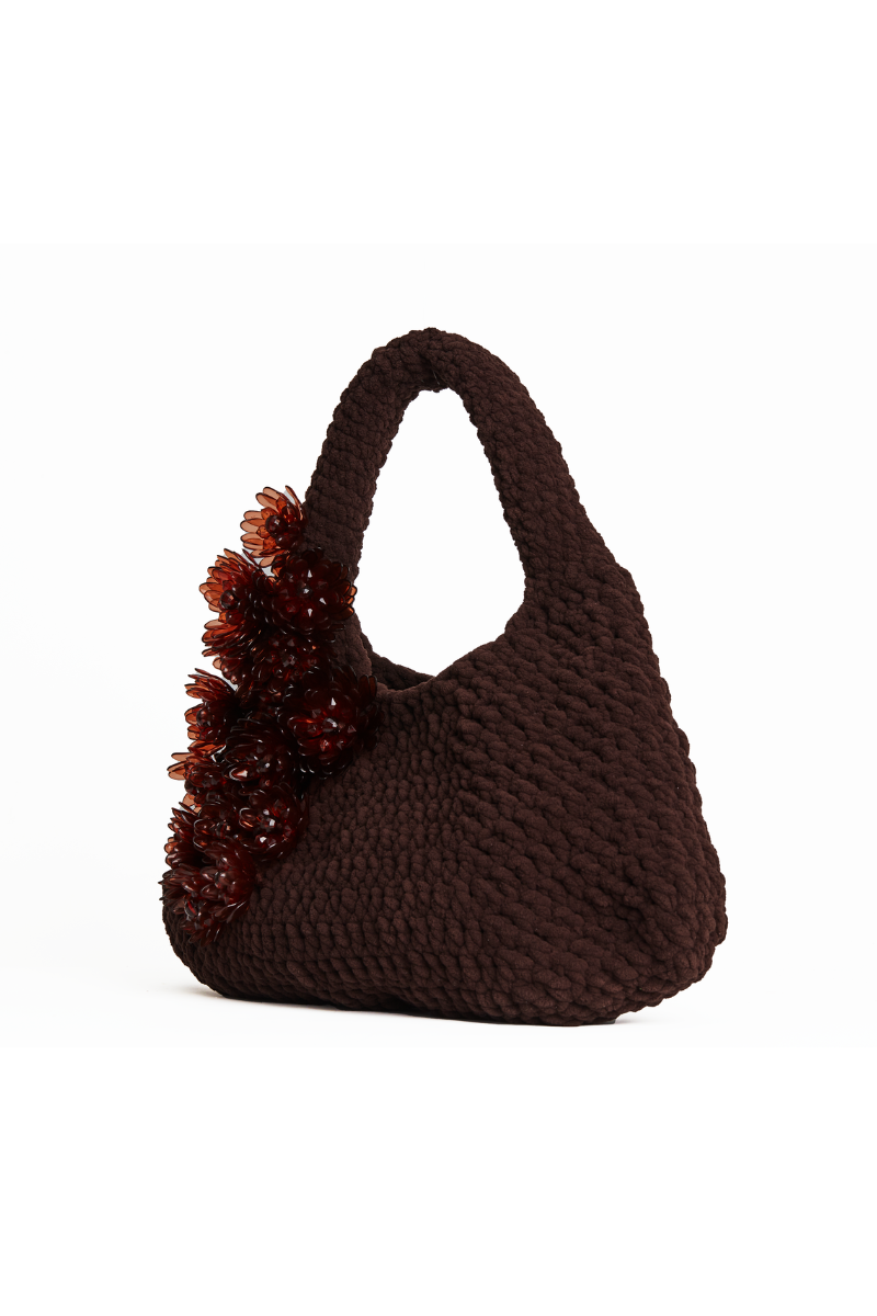 BLOOMING JARDIN HOBO BAG IN BROWN - CULT MIA