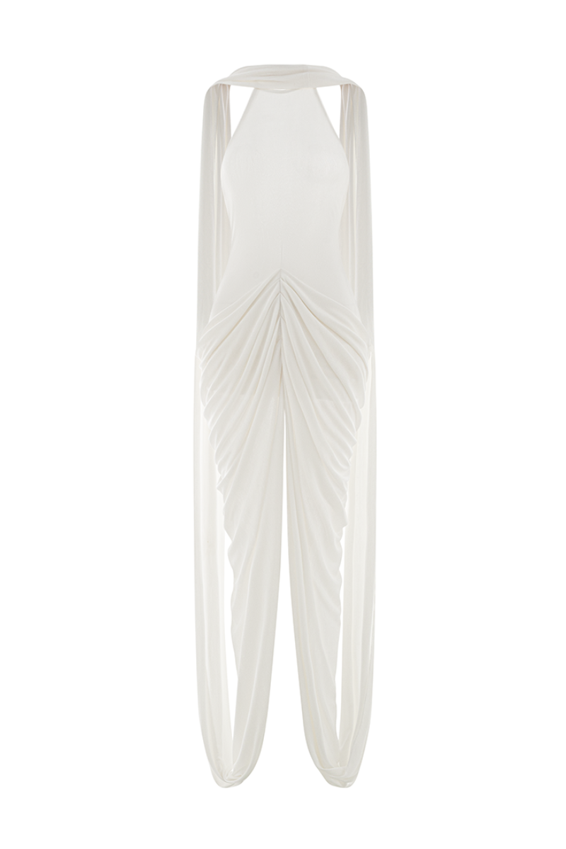 elestria maxi dress white Elysium White Maxi Dress - US 8