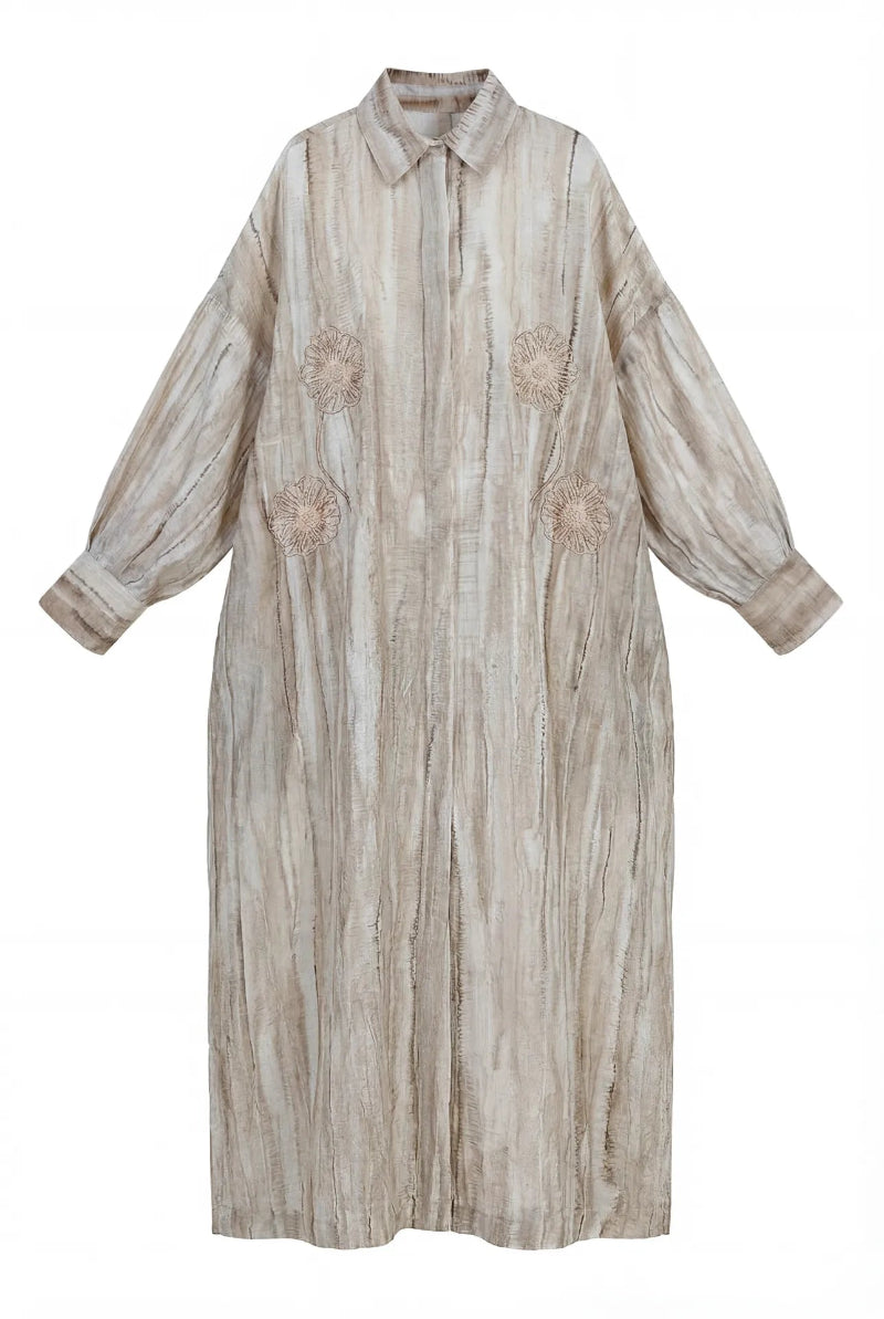 oversized maxi shirt dress Blue oversized maxi shirt dress for women