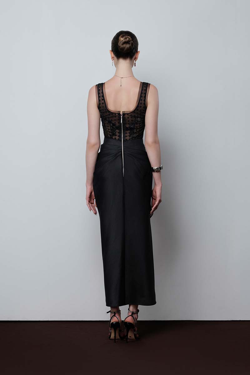 VELVET BLOSSOM MIDI DRESS - CULT MIA