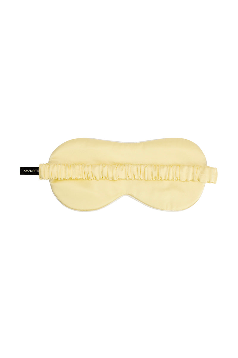 TIMELESS SILK EYE MASK IN BUTTER YELLOW - CULT MIA