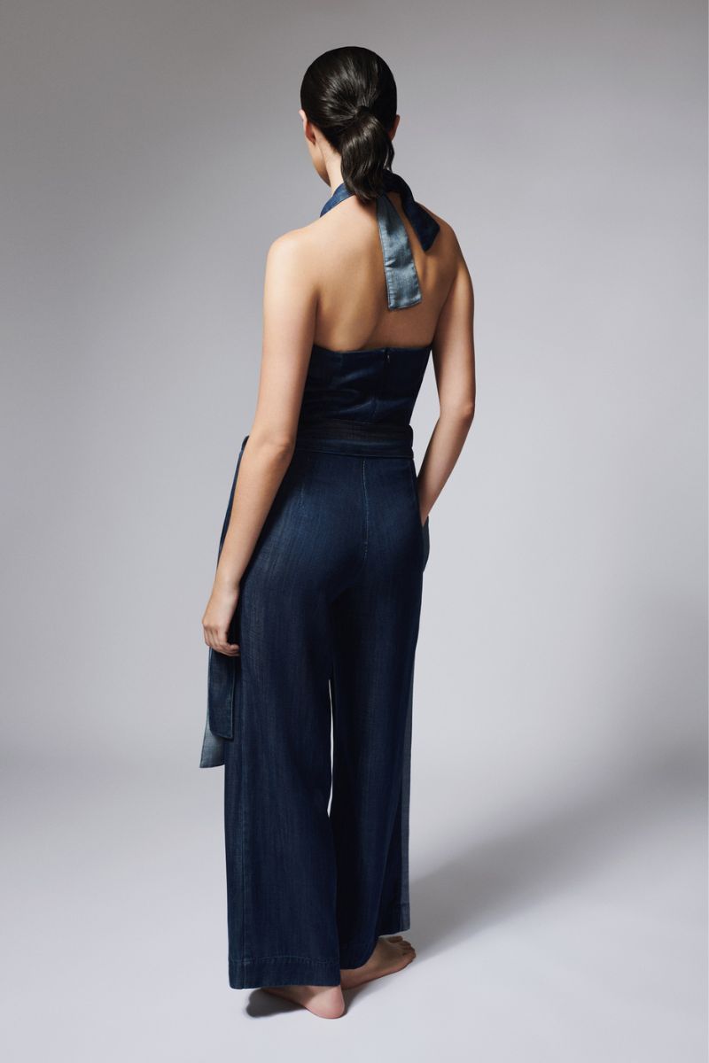 FLAP DENIM JUMPSUIT - CULT MIA