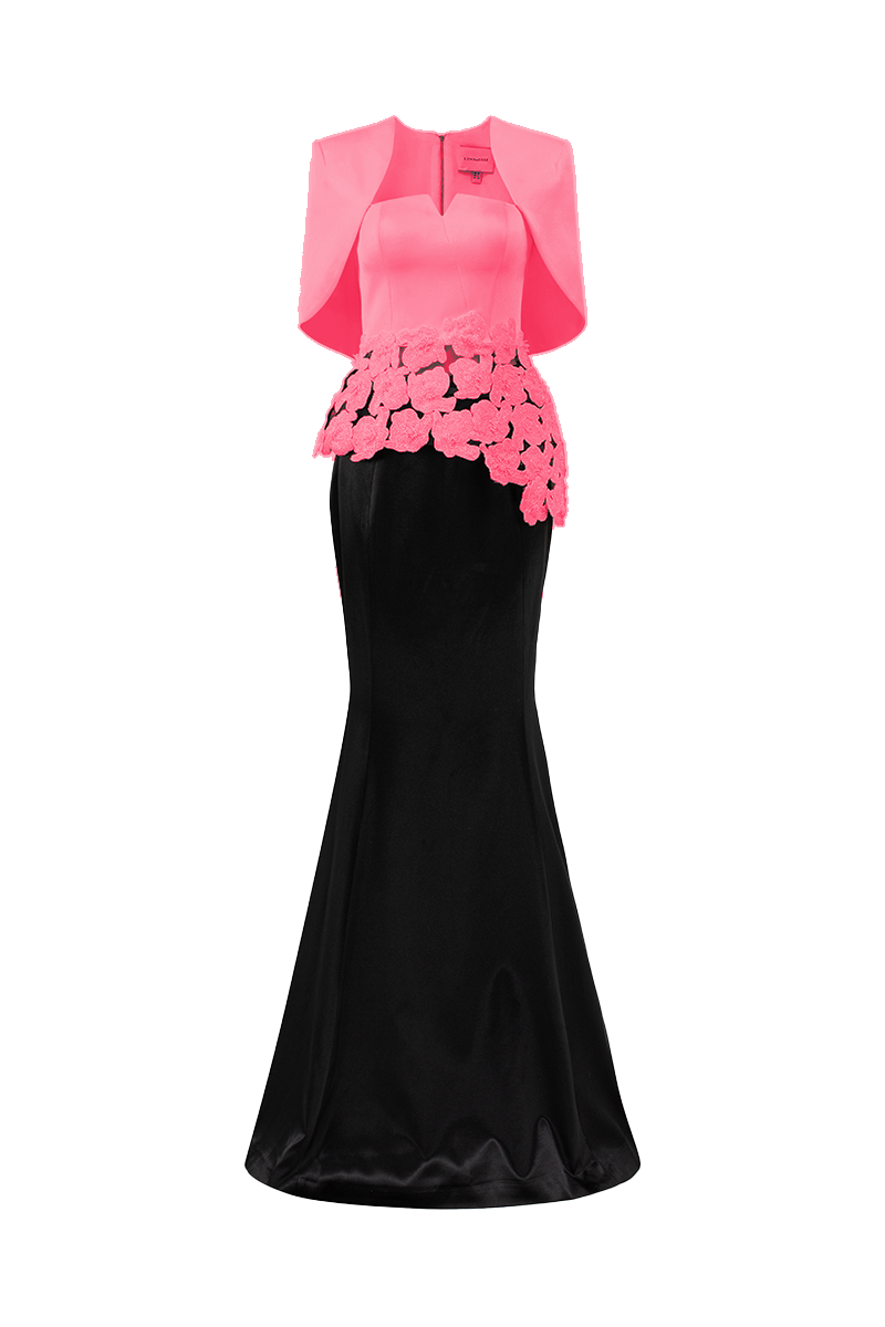PEARL TAFFETA DRESS AND CAPE SET - CULT MIA