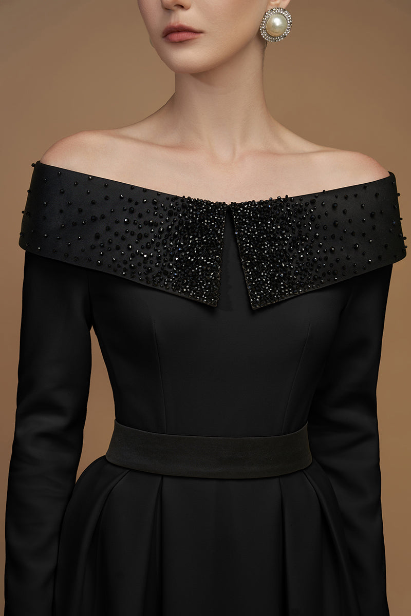 CREPE DE CHINE AND SILK TAFFETA GOWN - CULT MIA