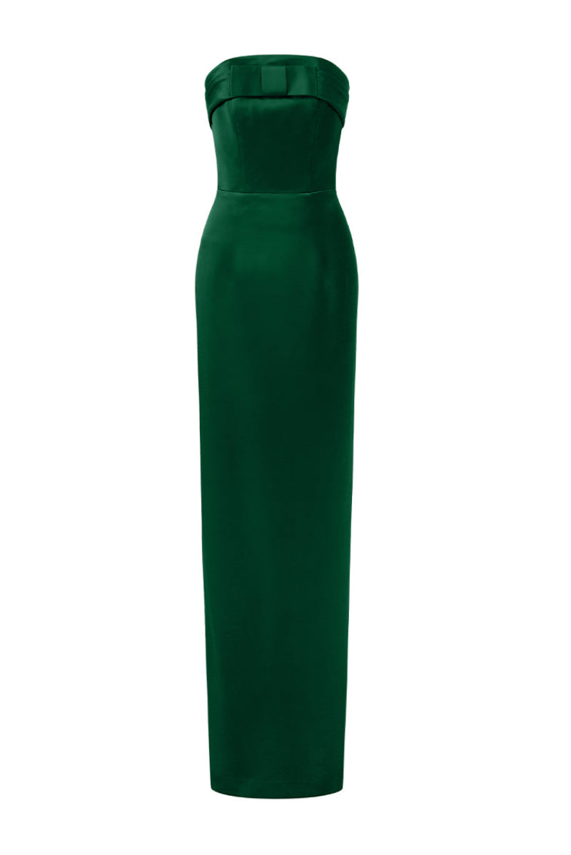 bottle green satin dress Green Satin Long Sleeve Mini Dress