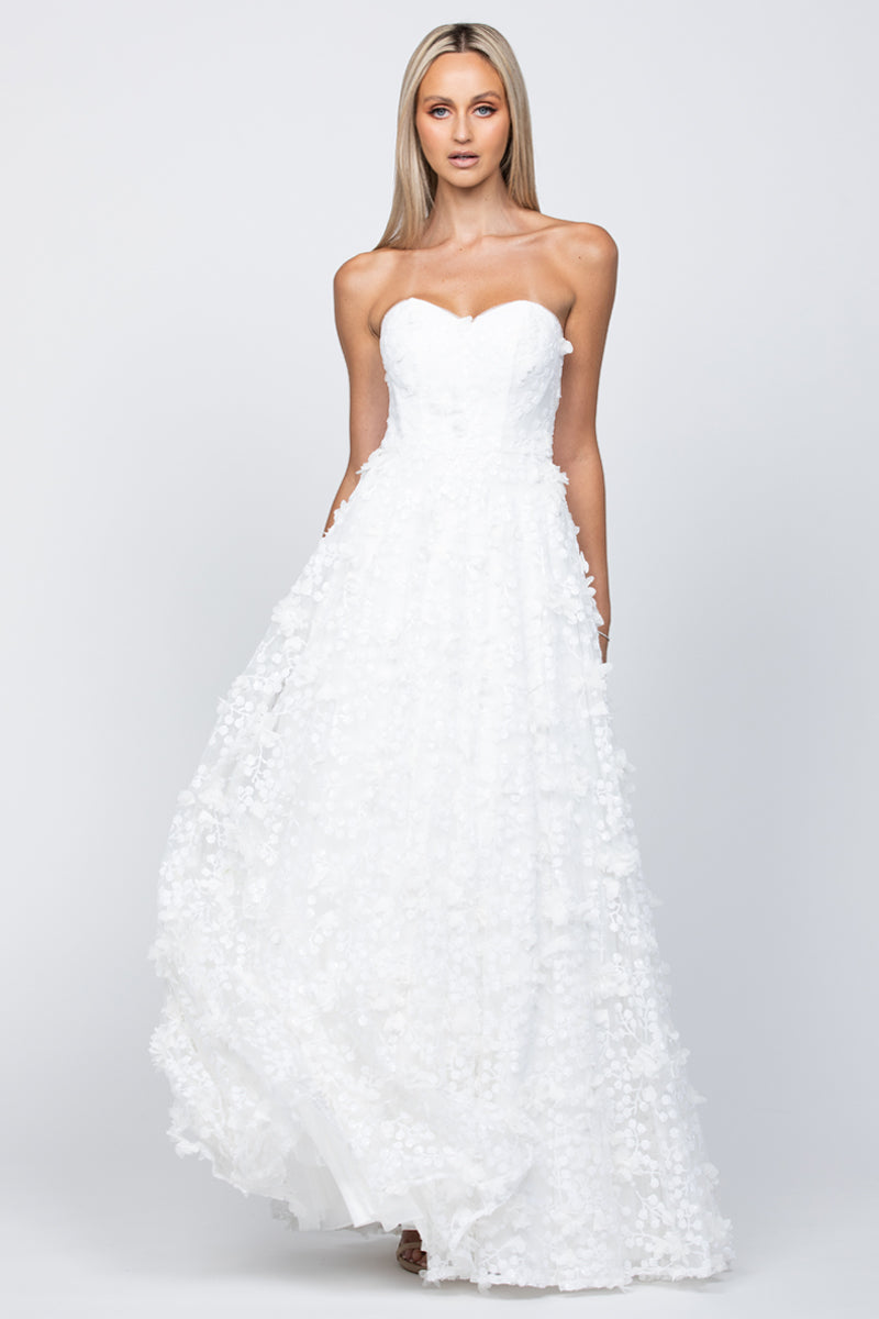 ADELA SWEETHEART PETAL BALL GOWN - CULT MIA