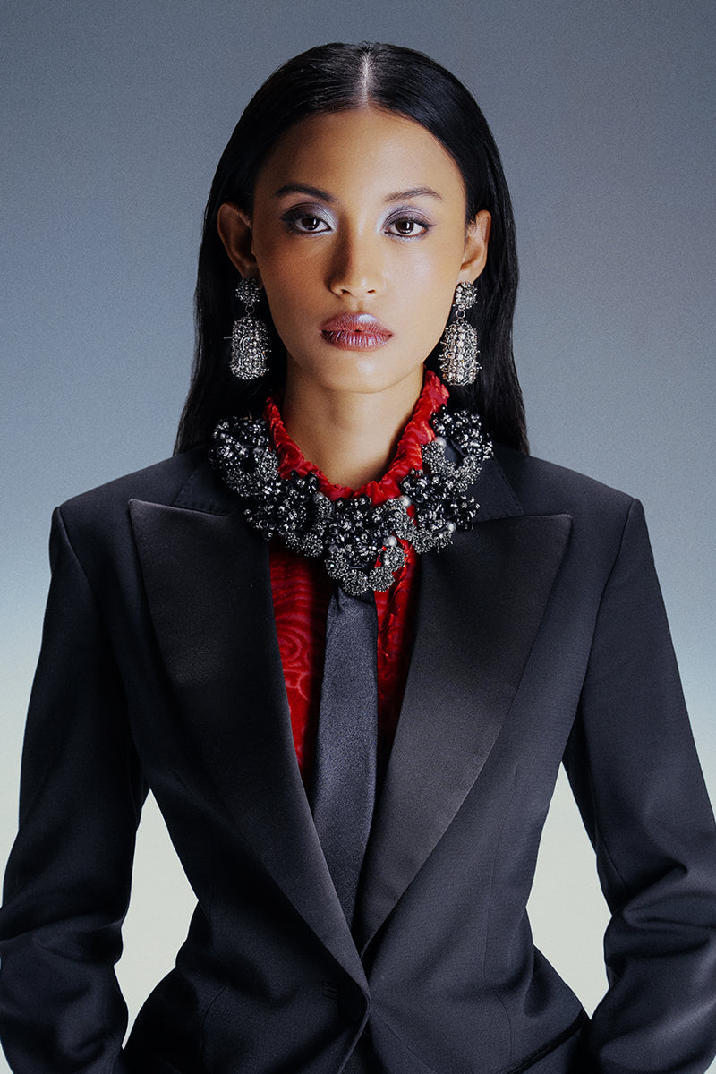 MADELINE BLACK NECKLACE - CULT MIA