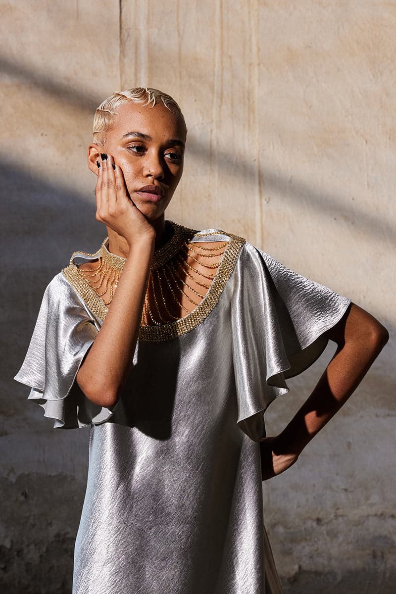 SEQUIN EMBROIDERED BIAS MAXI DRESS - CULT MIA