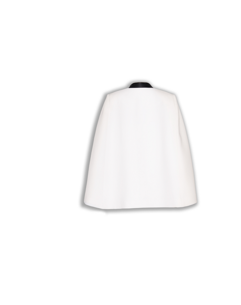 SLEEK CAPE BLAZER IN BLACK AND WHITE - CULT MIA