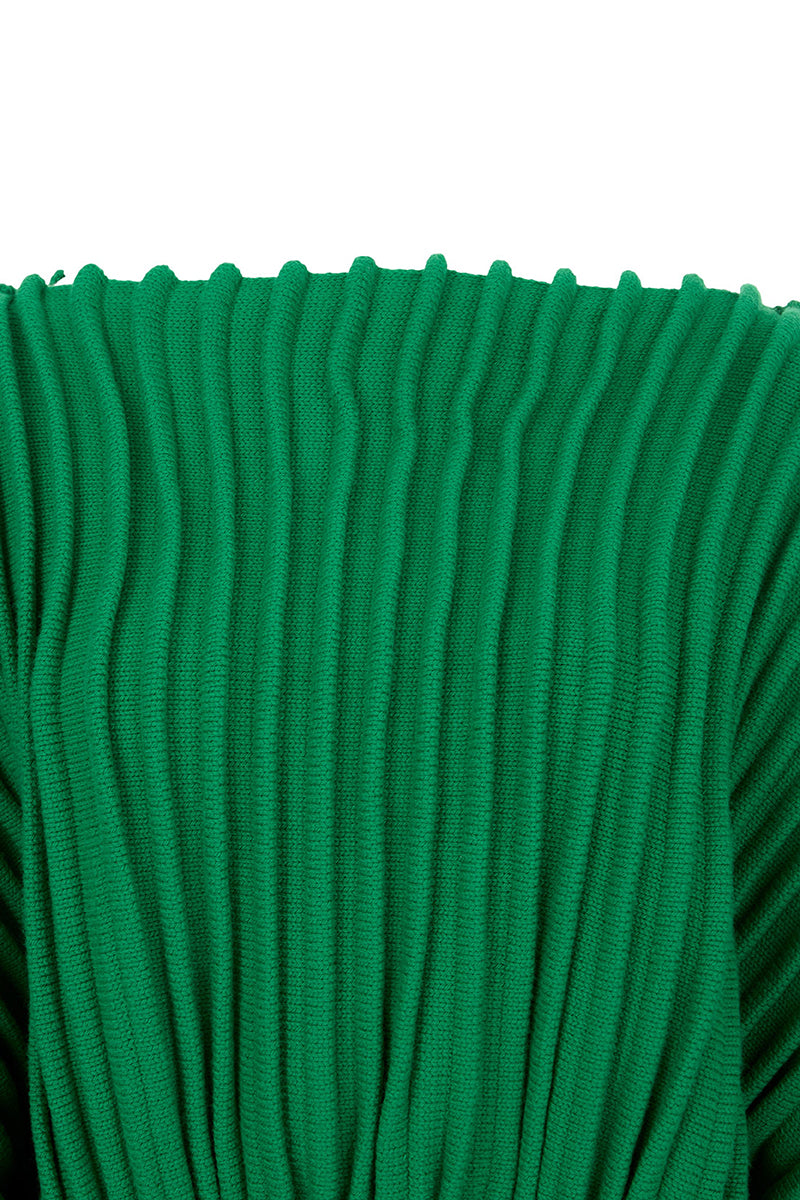 ACCORDION SNAIL SWEATER IN MILANO GREEN - CULT MIA