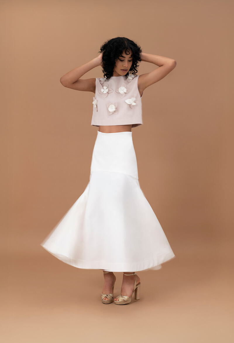 ADA SKIRT IN IVORY - CULT MIA