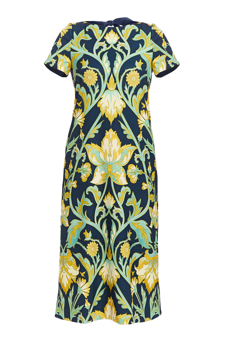 ADRIA CONVERTIBLE MIDI DRESS IN NAVY GOLD | CULT MIA | Mestiza New York ADRIA CONVERTIBLE MIDI DRESS IN NAVY GOLD | CULT MIA | Mestiza New York