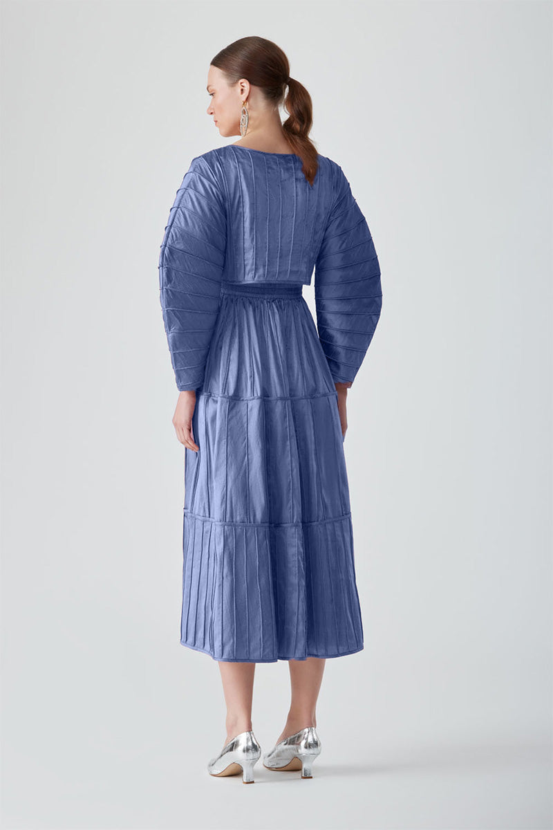 AFAF HAND-PIPED PERIWINKLE SKIRT - CULT MIA