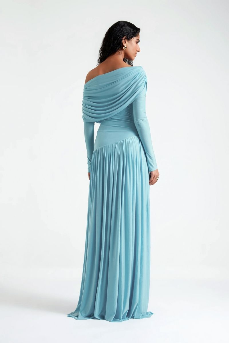 ANNIE TROPICAL BLUE GOWN - CULT MIA