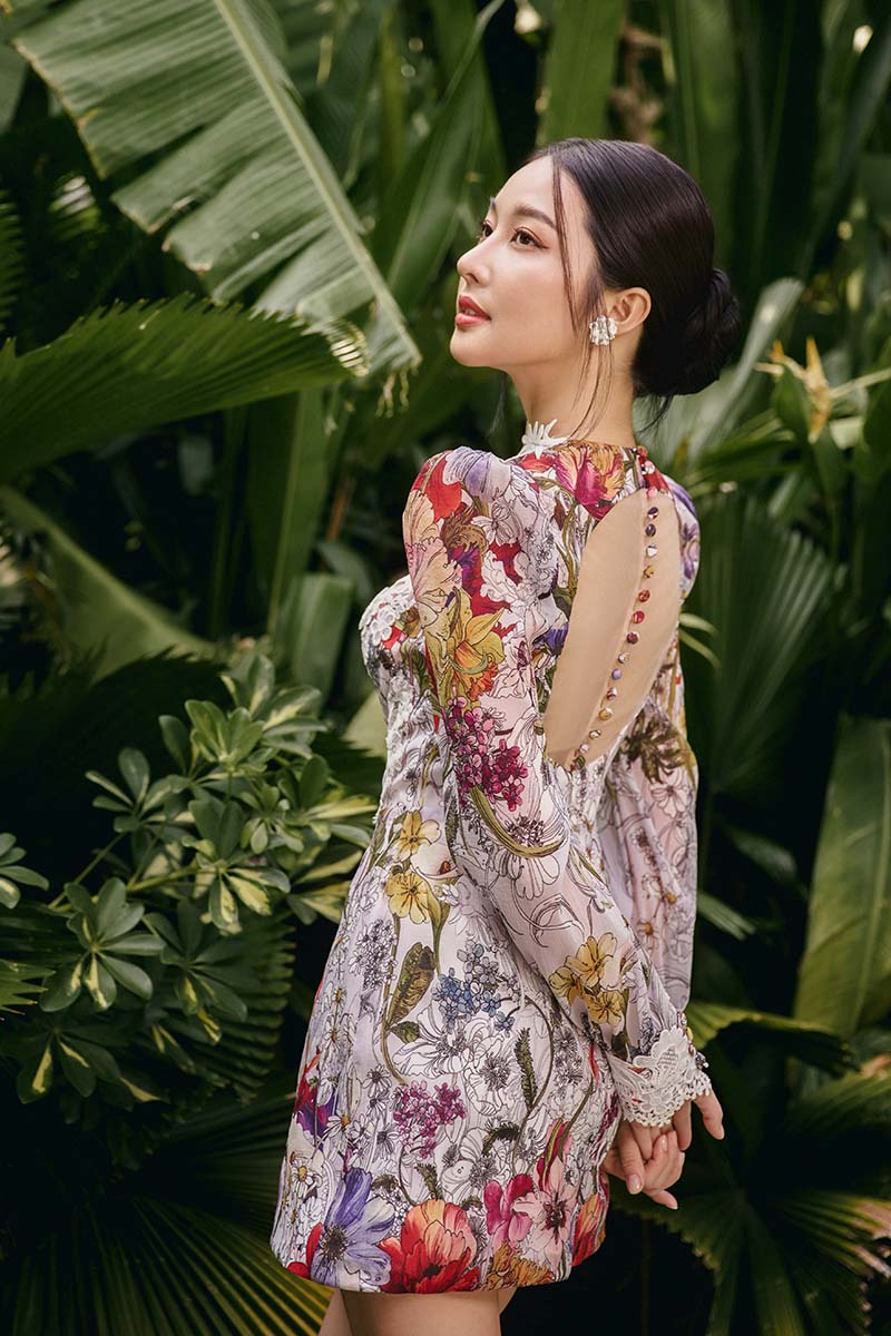 BLOOMING ELEGANCE MINI DRESS - CULT MIA
