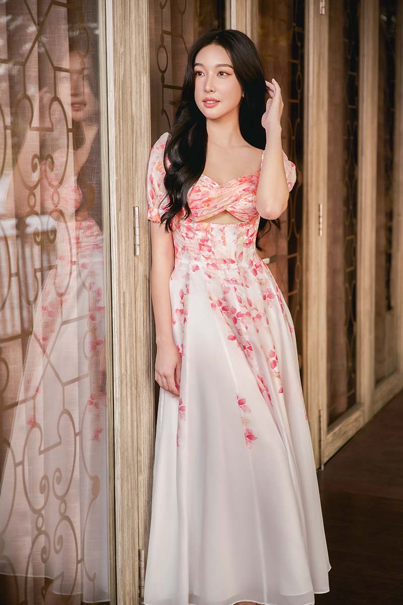 FLORAL MIRAGE MIDI DRESS - CULT MIA