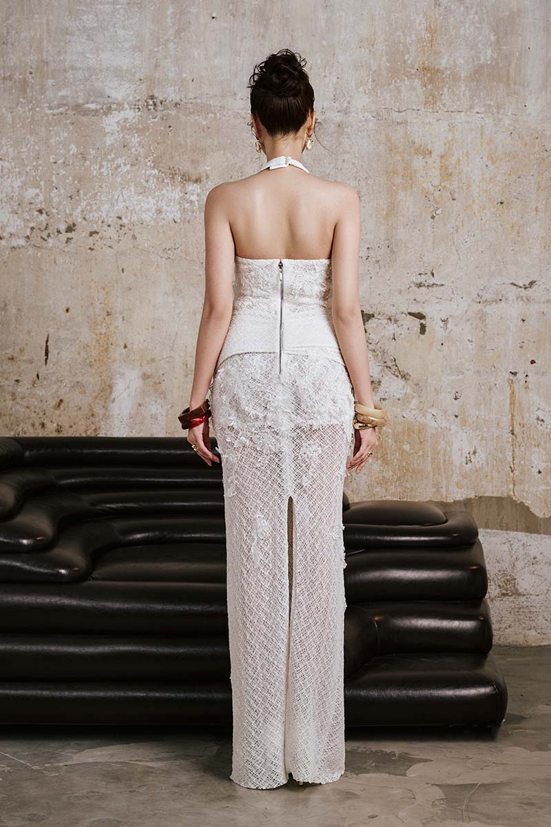 IVORY FRAME MAXI DRESS - CULT MIA