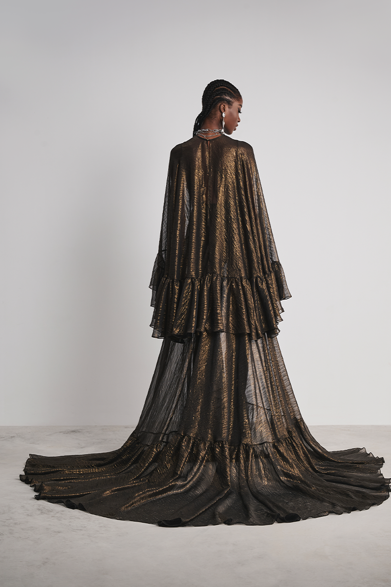 ROSE REVERIE GOWN IN BLACK - CULT MIA